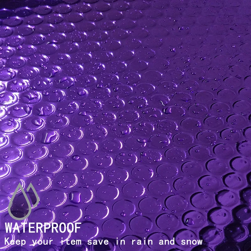 10PCS Purple Metallic Bubble Mailer Foil Bubble Bags Aluminized Postal Bags Wedding bag Gift Packaging Padded Shipping Envelopes