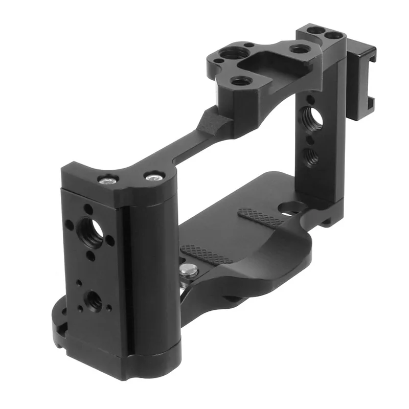 FEICHAO Aluminum Camera Cage Form-fitting for Sony ZV1 first generation with Arri Cold Shoe Mount 1/4 3/8 for Mic Flash Light