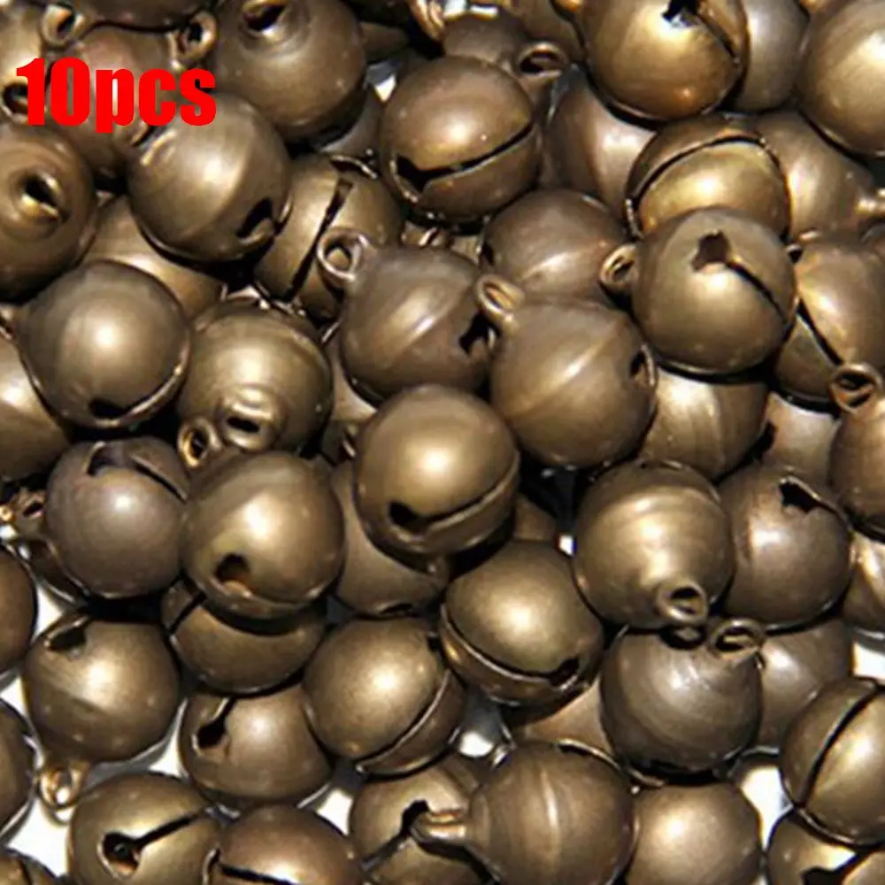 10 Uds. De cascabeles de cobre hechos a mano, collar artesanal, pulsera, cascabeles pequeños, accesorios de Campanula de bronce Retro