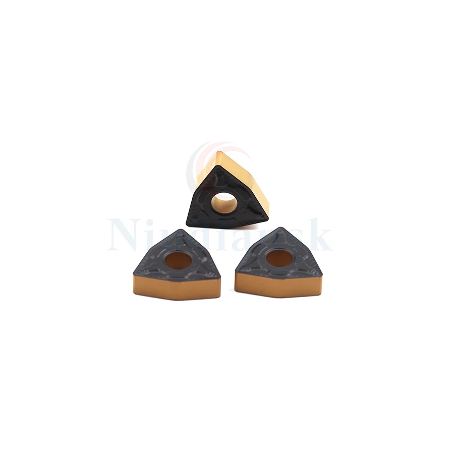 10 Chiếc WNMG080404-CM NK3230 WNMG080408-CM NK3230 Tiện Bằng Máy CNC Biến Lưỡi Dao PVD + CVD Lớp Phủ Lưỡi Dao Cắt Cho Chế Biến Thép Phần