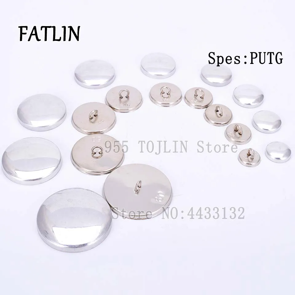 500Sets 20L-50L Iron back bottom PU Fabric Covered Buttons Scrapbooking Covered Round Combined Buttons For DIY Sofa Accessories