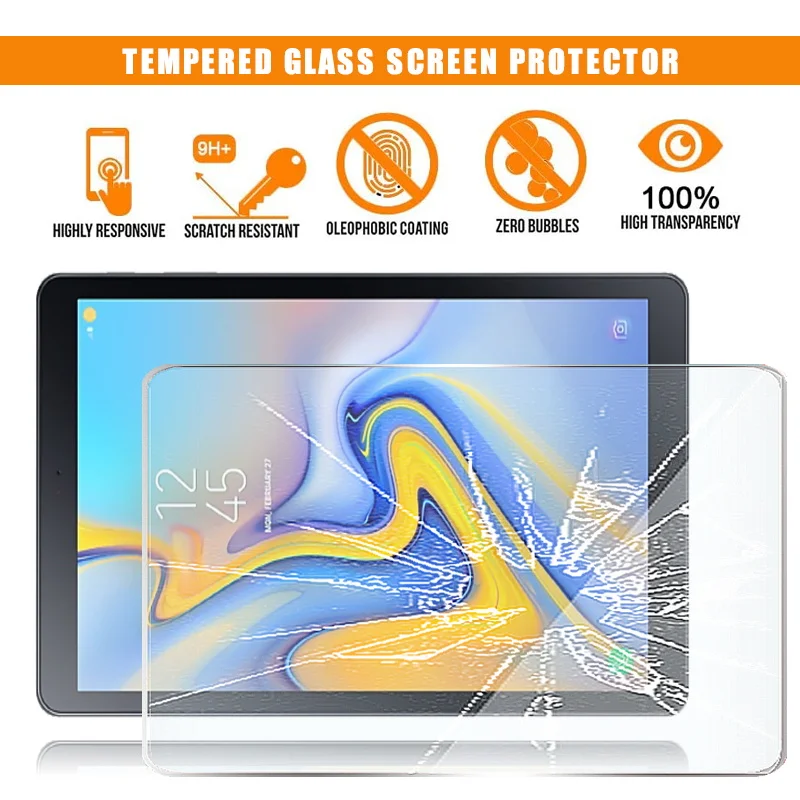 

For Samsung Galaxy Tab A 10.5 LTE T595 Tablet Tempered Glass Screen Protector Scratch Resistant Anti-fingerprint Film Cover