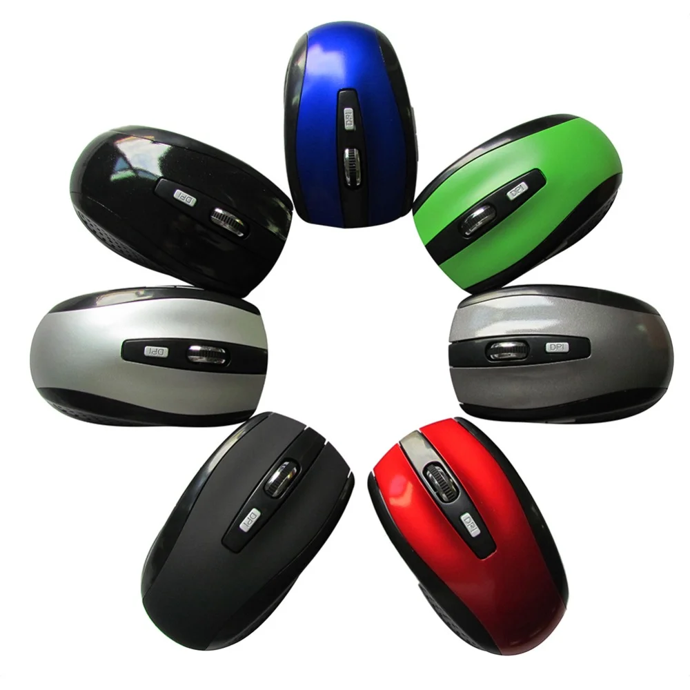 Mouse Wireless da 2.4GHz Mouse da gioco ottico Mouse portatile con USB Nano Dongle Office Gamer Computer Mouse Desktop per PC Laptop