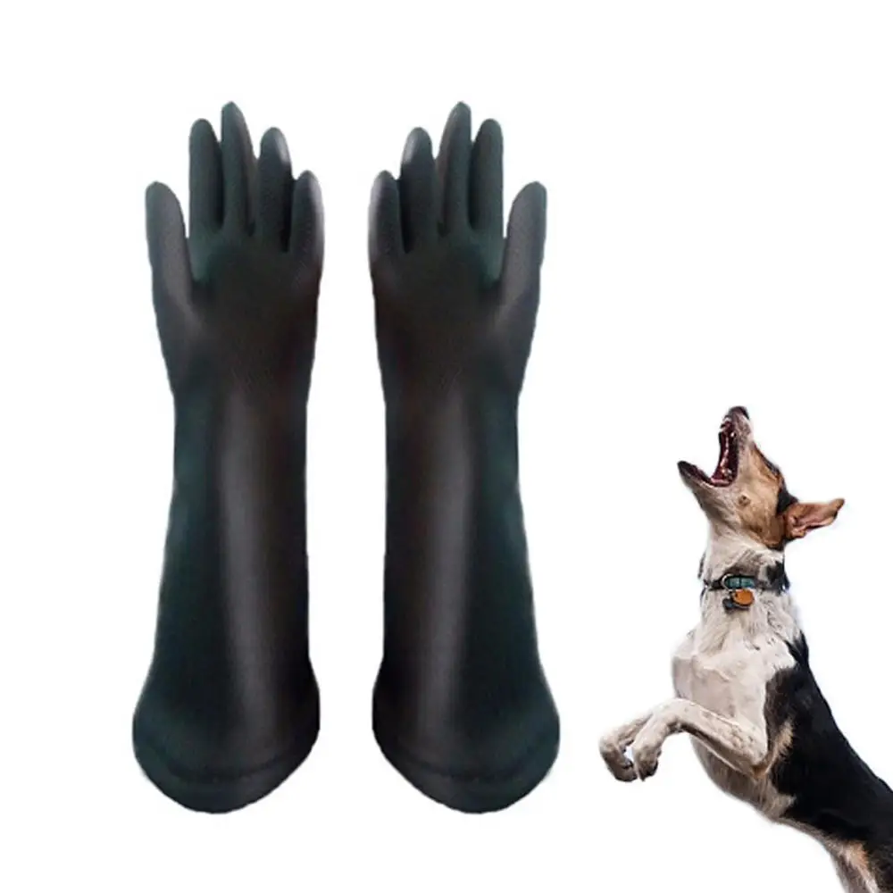 Pet Dog Cat Gloves Bite Scratch Resistant Animal Handling Protection Strong Tendon Animal Bath Waterproof Grooming Supplies