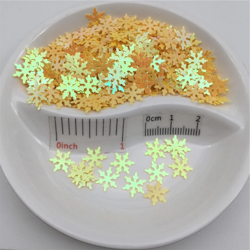 20g 9mm Snowflake Shape PVC loose Sequins Glitter Paillettes for Nail Art manicure/sewing/wedding decoration confetti