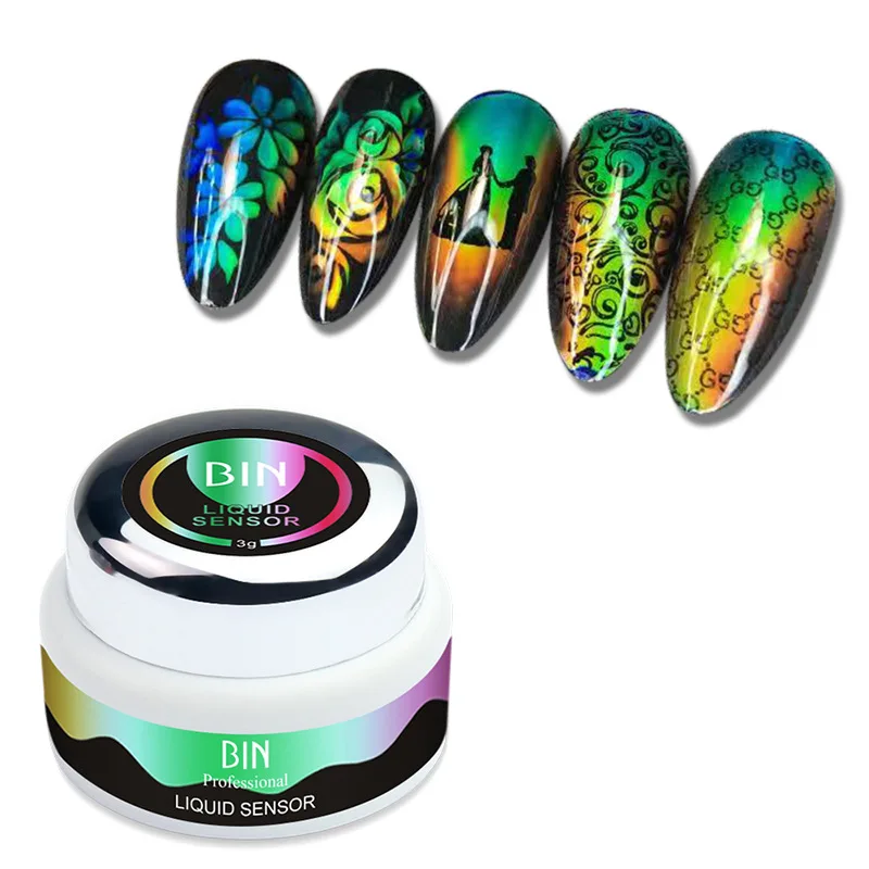 Gel Nail Polish Color Changing Gel Nail Polish Thermochromic Liquid Gel Polish Nail Art UV Temperature Changing Nail Polish