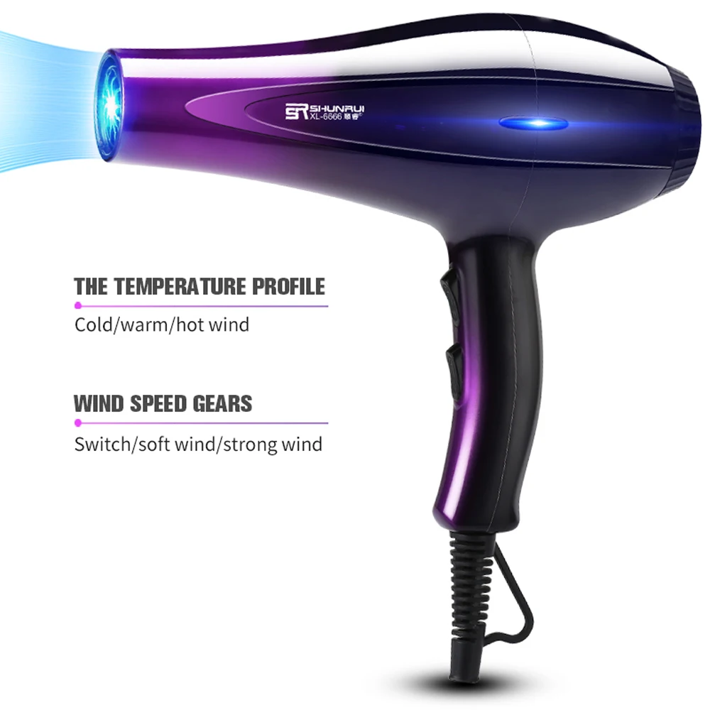 Föhn Warme En Koude Wind Met Diffuser Conditioning Krachtige Föhn Motor Warmte Constante Temperatuur Haarverzorging Föhn
