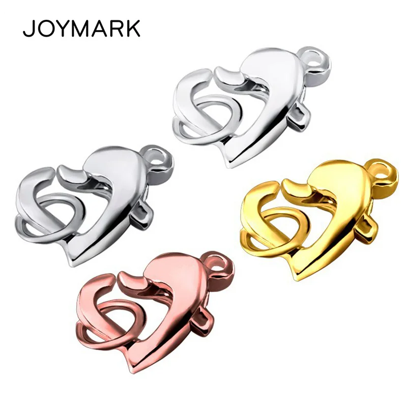 9mm*12mm Small Sterling Silver Heart Clasps Jewelry Findings Components Spring Clasp Closures For DIY Bracelet Necklace SC-CZ143