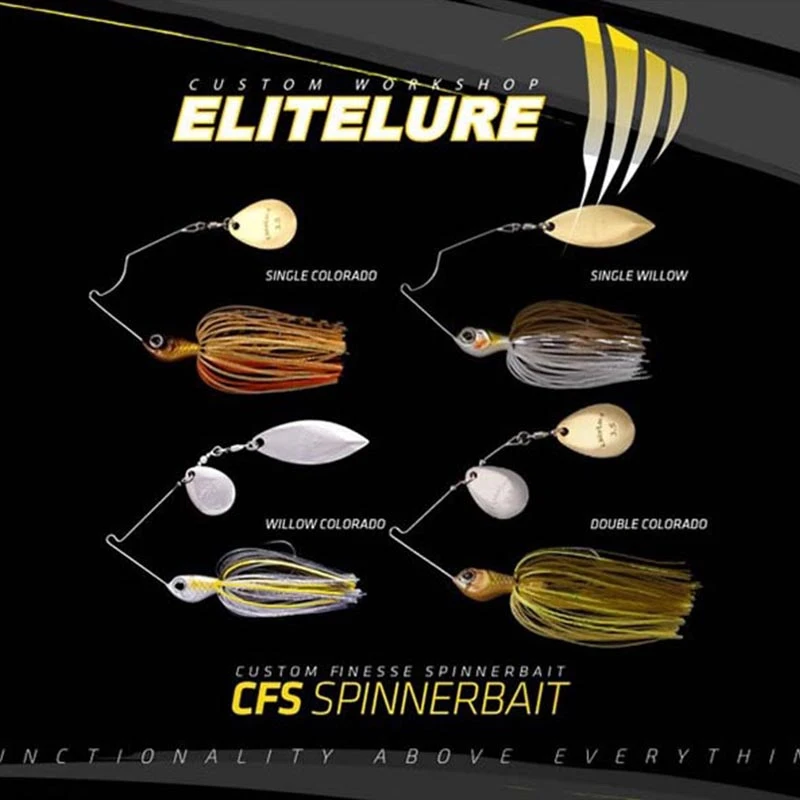 Spinnerbait EliteLure CF-S con falda – Para lubina, trucha y lucio - imagen 2