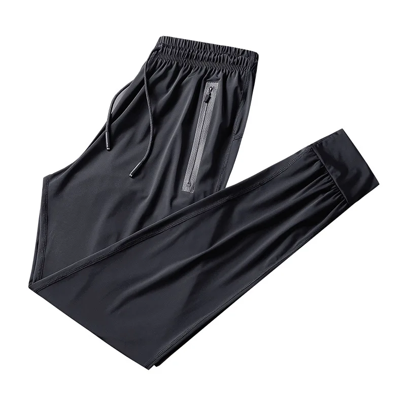 Men's Ice Silk Straight Pants, Quick-Drying Sports Pants, Men Long Pants, Big Size Cool Running Pants