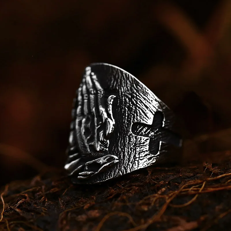 BEIER 316l stainless steel fashion unique Vintage God Religious Praying Hands punk man ring  jewelry party gift BR8-267