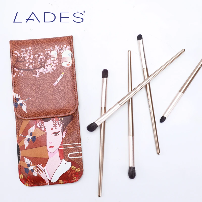 LADES Eyes Makeup Brushes 5PCS Eye Make up Brush Set Eyeshadow Detail Blending Eyebrow Brush Natural Hair Cosmetic Tools Kit