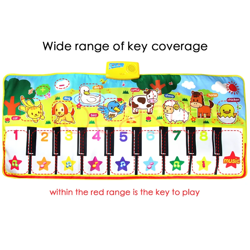 7 Styles Big Size Baby Musical Mat Toys Piano Toy Infantil Music Playing Mat Kids Early Education Learning Children Gifts