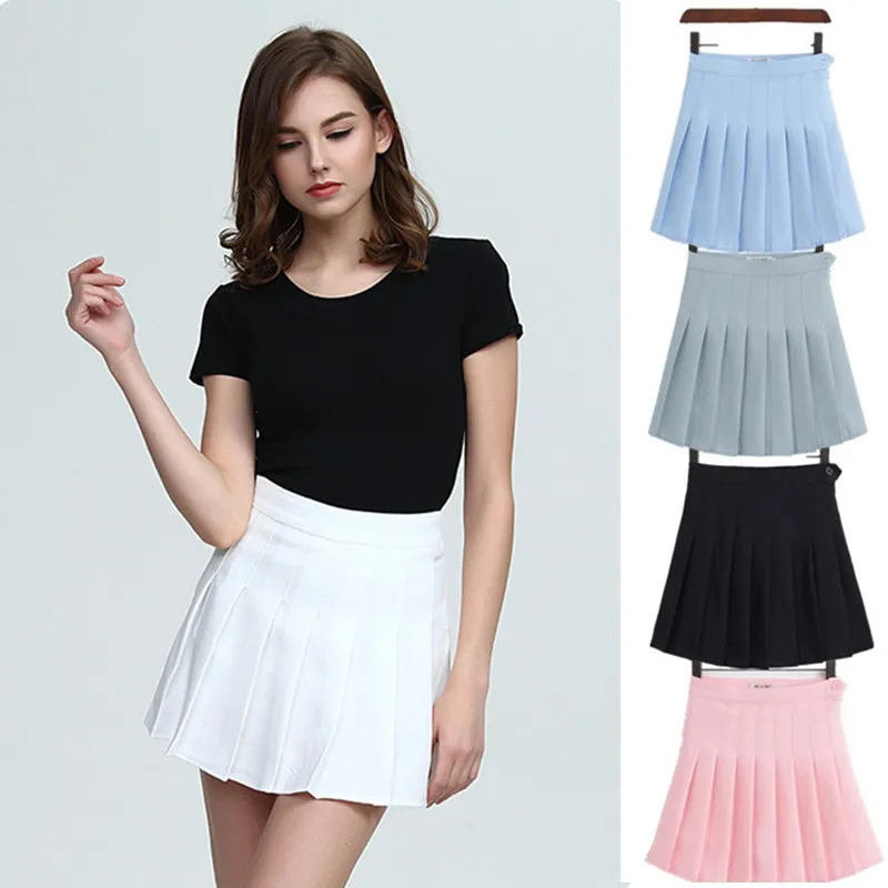 

Sports Tennis Skirts High Waist Short Dress Pleated Tennis Skirt With Underpants Girls Teen Slim School Uniform for Cheerleader