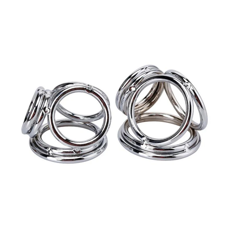 

Stainless Steel Penis Ring Cock Ring Testicle Stretcher Ball Ring Delay Ejaculation Cockring BDSM Sex Toy For Men Sex Shop