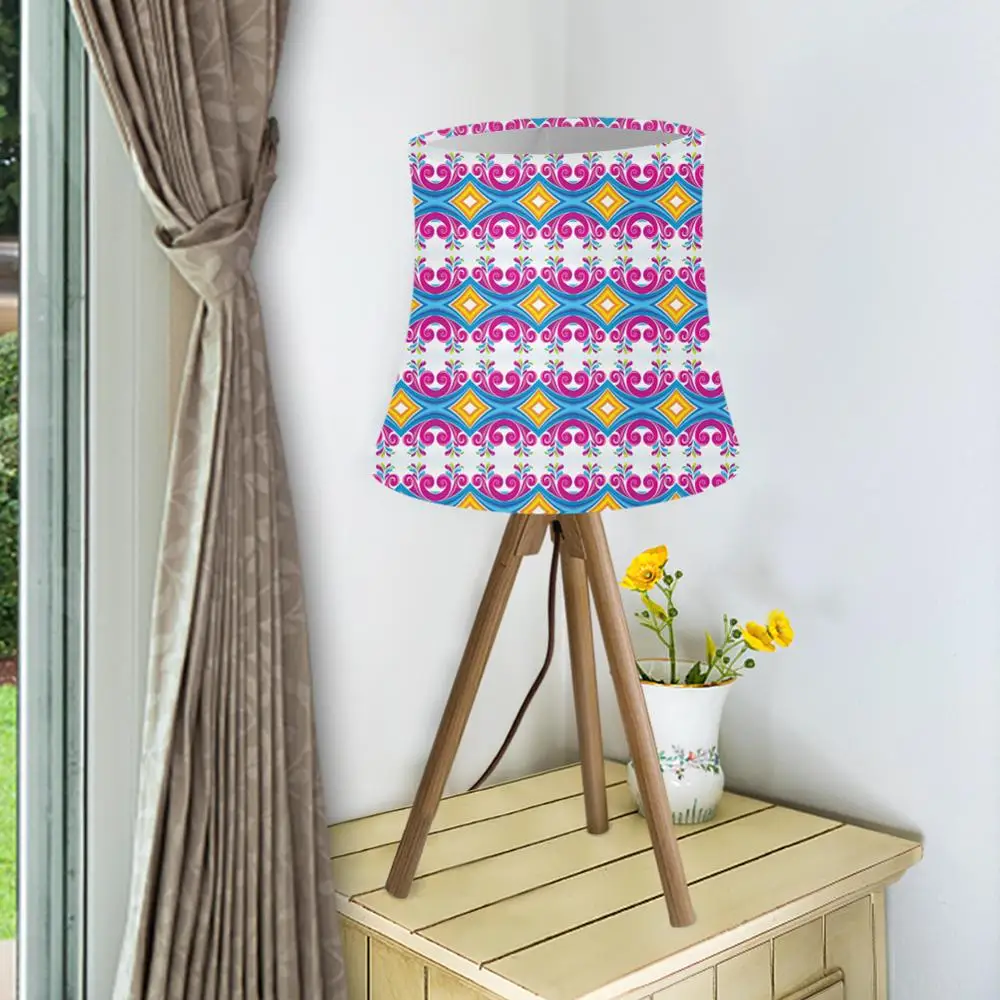 

Smile Happy Face Lamp shades Covers Boho Elephant Print Wall Lamp Cover Elastic Fabric Lampshade Table /Wall Lamp Shade