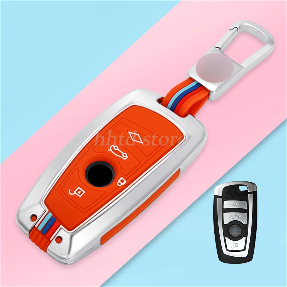 

Zinc Alloy+TPU Remote Start Car Key Fob Case Cover Protector Holder Auto Accessories For BMW 3 4 5 Series F20 F21 F30 F31 F25