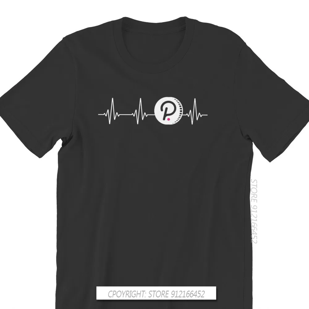 Cryptocurrency Crypto Miner Polkadot Love Heartbeat T Shirt Classic Grunge Summer Pure Cotton Men Tops Harajuku O-Neck TShirt