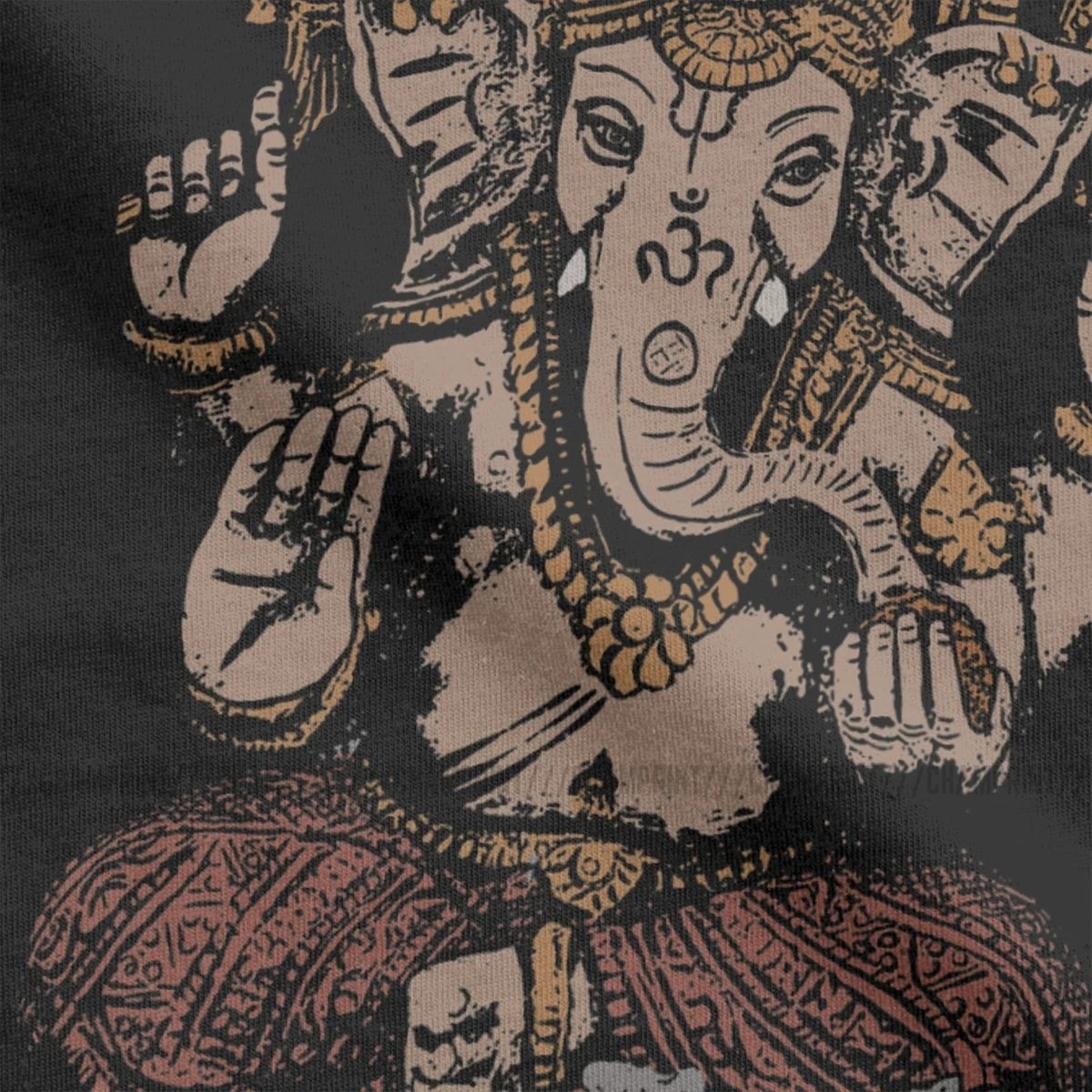 Ganesha 3D T Shirt Men\'s Cotton Awesome T-Shirts Round Collar Shiva Hindu God India Lingam Tees Short Sleeve Clothing Summer