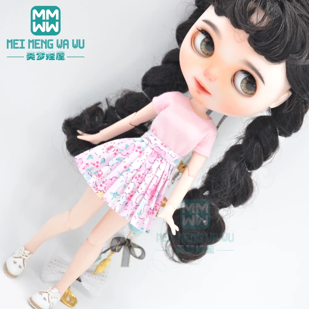 Blyth doll clothes accessories fashion T-shirts, shoes, miniskirts for 28-30cm Azone ob24 ob27 doll