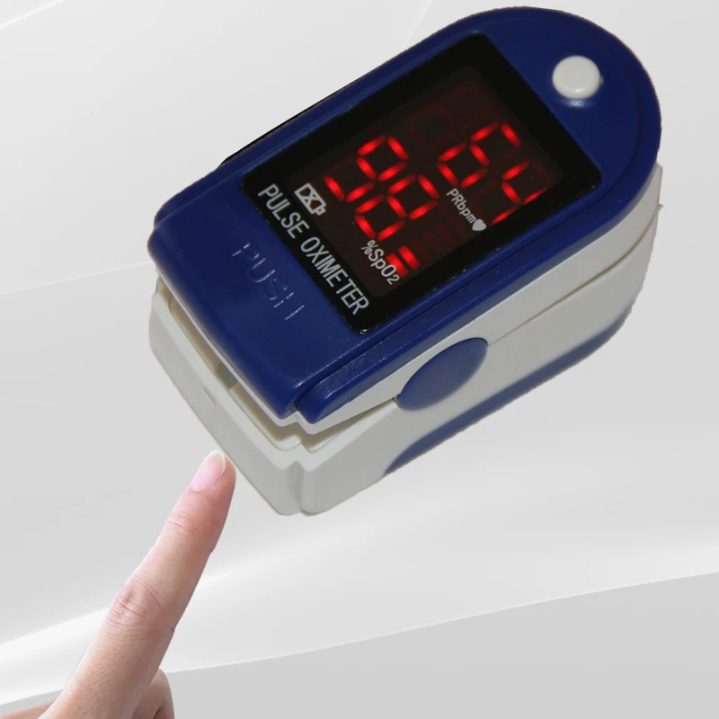 

2020 Portable Blood Oxygen Monitor Finger Pulse Oximeter Oxygen Saturation Monitor without Battery Fast Shipping（50DL）