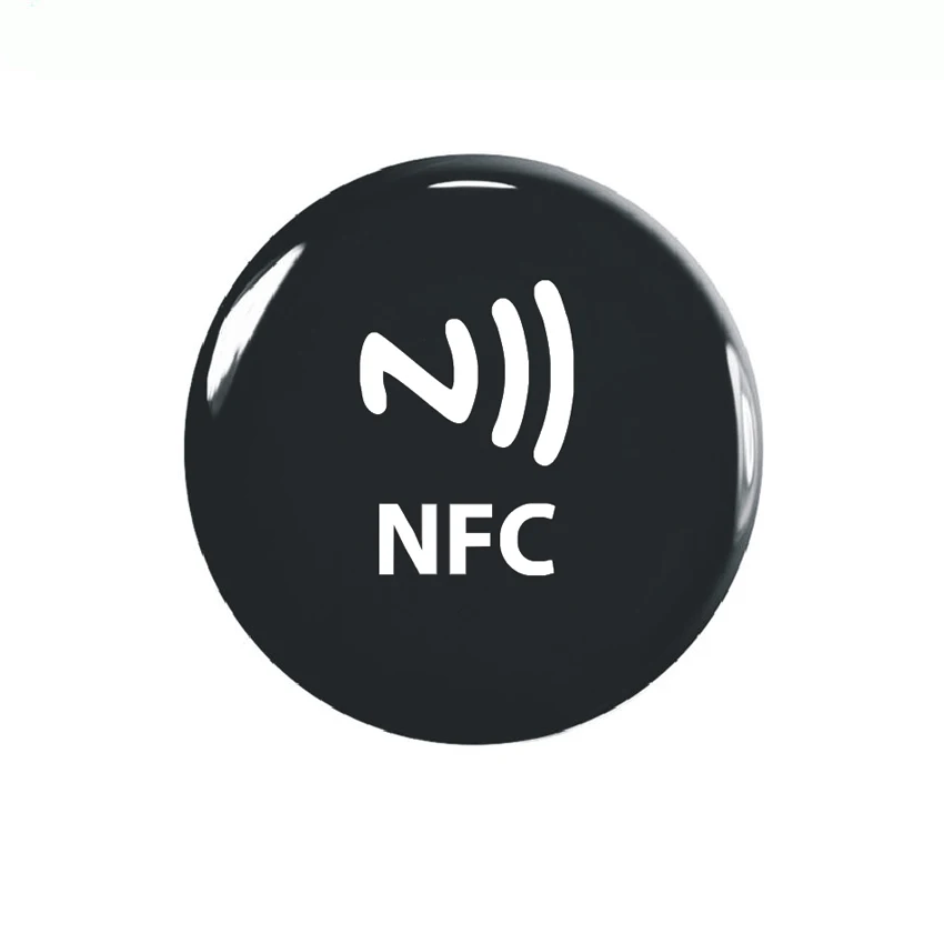 Sfondo Laser Anti metallo NFC Ntag216 etichetta adesiva epossidica Tag RFID per tutti i telefoni abilitati NFC