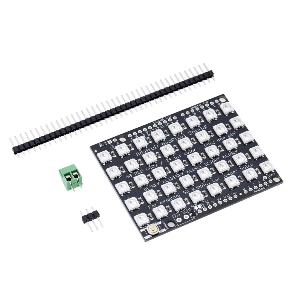 40 Bit 5*8 WS2812B 5050 RGB LED Built-in Full-color Driver Lights Development Board Module