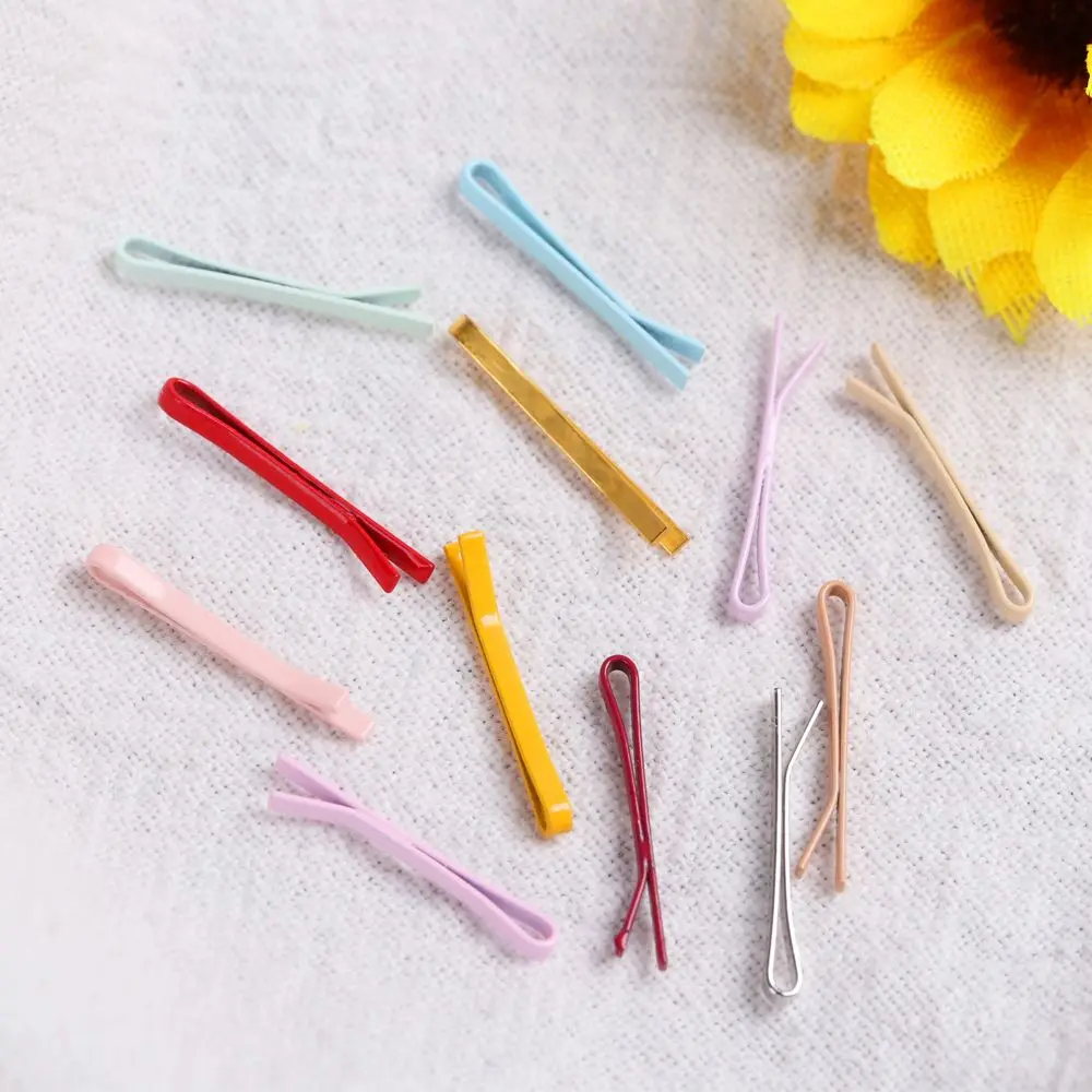 10pcs 12 Colors DIY Dolls Hairpin Princess Kids Toys Headwear Hairclip Children Hair Clip Mini Metal Headclip Doll Head Clips