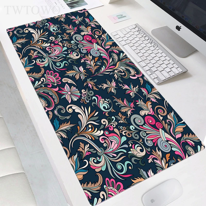 Mousepad Xxl Thuis Custom Computer Toetsenbord Pad Verse Bloemen Gamer Natuurlijke Rubber Anti-Slip Office Zachte Muis Mat Tafel mat