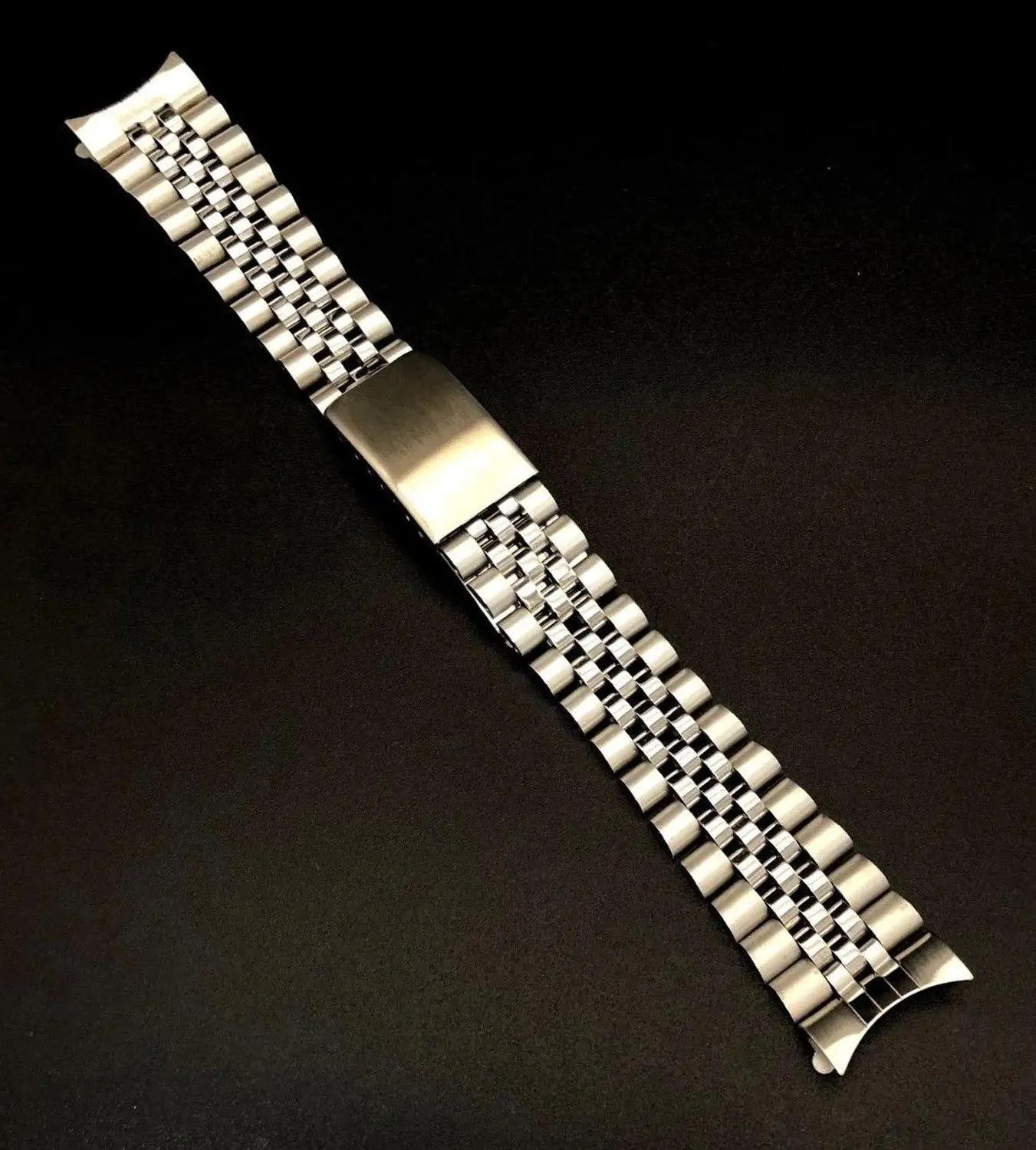 18mm 19mm 20mm 316L Stainless Steel Curved End Jubilee Watch Strap Band Fit For SKX RLX Watch
