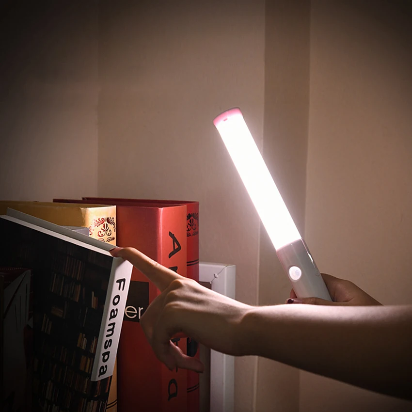 LED Closet Light, Dimmer USB Rechargeable Motion Sensor Light Under Cabinet Lighting, Night Safe Light Bar for Stairs, Kitchen