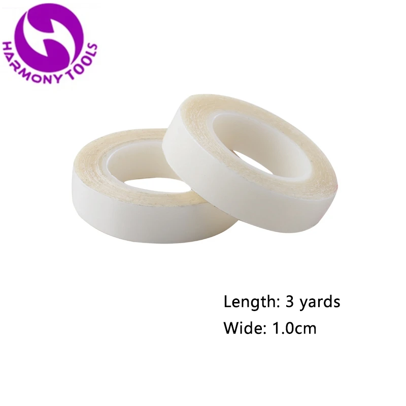 

2pcs 1CM Wide 3 Yards Length White Double-sided Adhesive Tape Rolls for PU Skin Weft Hair Extensions/Lace Wig/Toupee