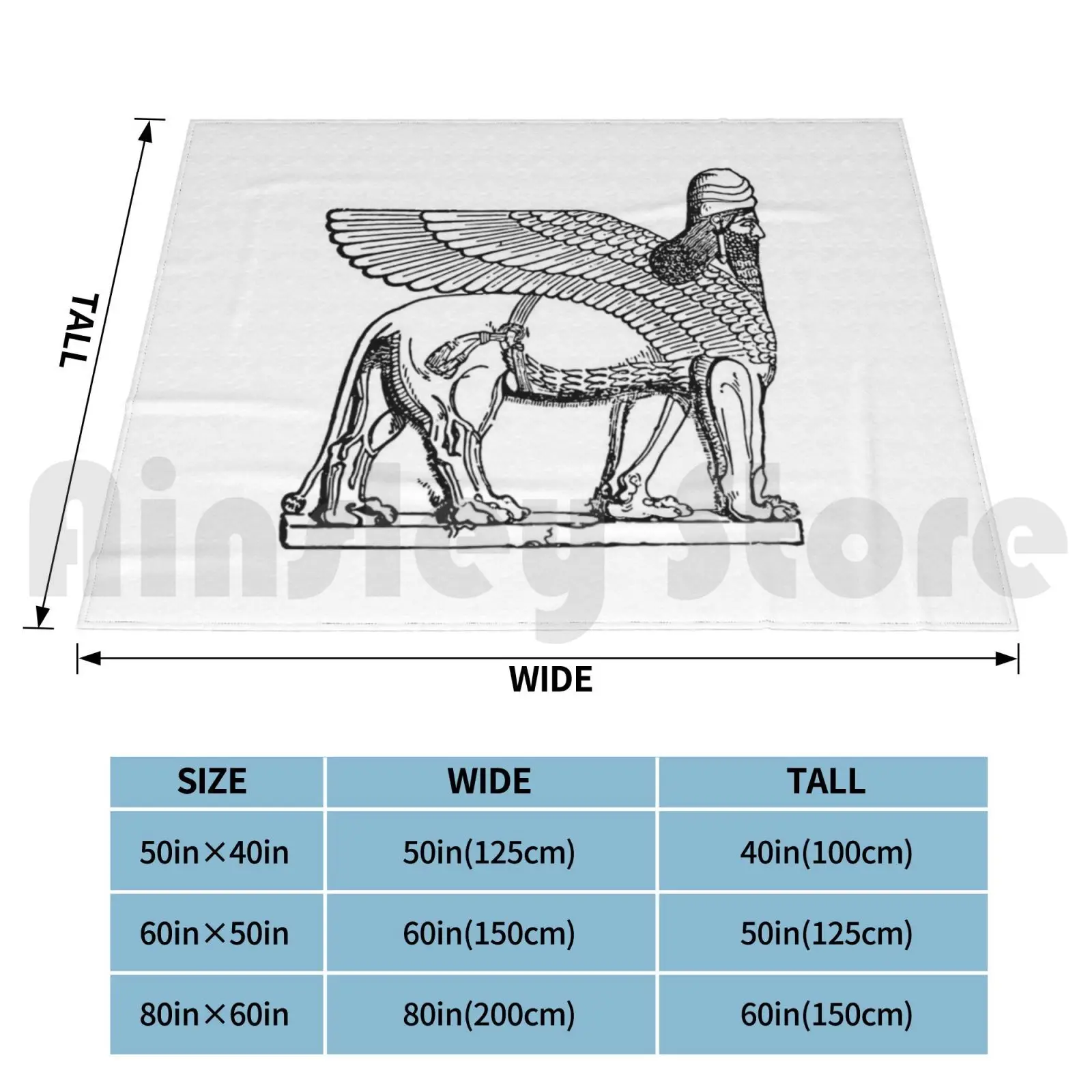 High Resolution Nergal The God Of Plague And War Mesopotamian Religion Blanket For Sofa Bed Travel High