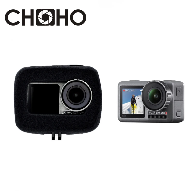 طبقة الزجاج الأمامي الرغوية للزجاج الأمامي ، إسفنج الزجاج الأمامي ، غطاء الضوضاء المقطوع ، غطاء الرياح ، ملحقات كاميرا الحركة Dji Osmo