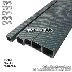 500mm Length FREE SHIPPING SQUARE 10 12 15 18 20 22 25 30 40mm Twill Matte High Quality 3K Carbon Fabric Wound Tube,CFK Tube