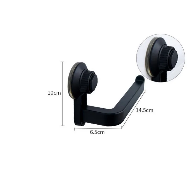 2PCS Wall Mounted Suction Cup Toilet Paper Roll Holder Bathroom Tissue Storage Organizer - Clear
