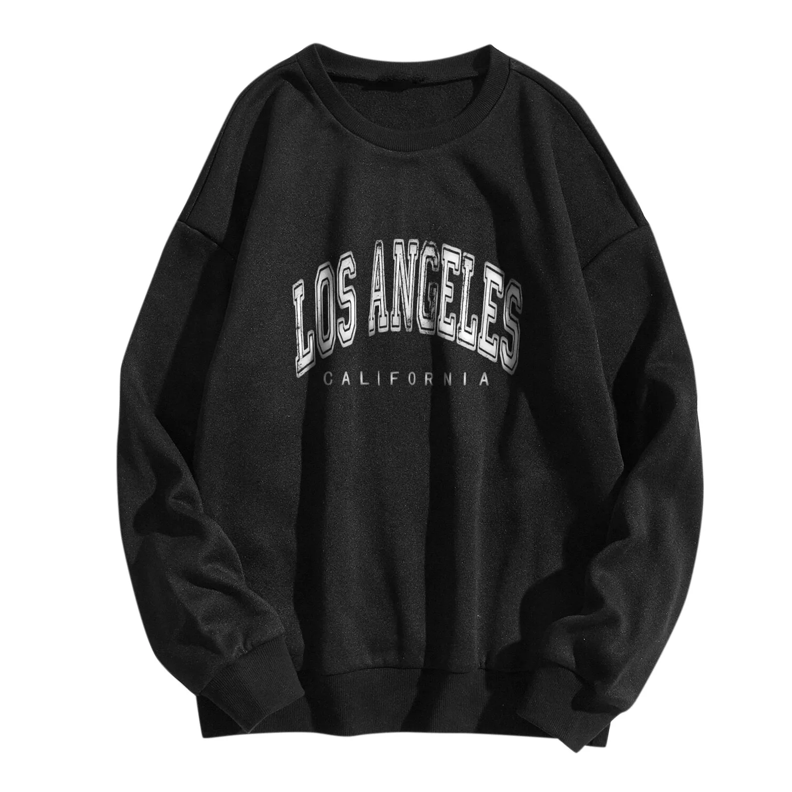 Los Angeles Print Hoodie Women Letter Print Sweatshirt Harajuku Brown Long Sleeve Top Korean Fashion Oversized Hoodies Pullover