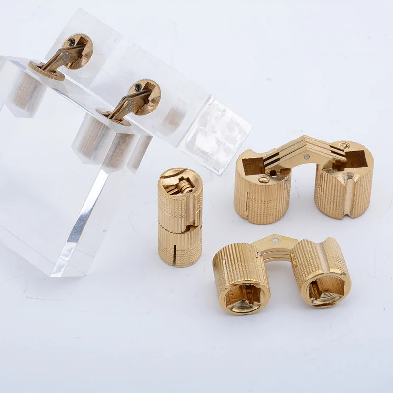 

BRAND NEW 50PCS Brass Invisible Hidden Door Hinges Cabinet Door Caravan Worktops Hinges