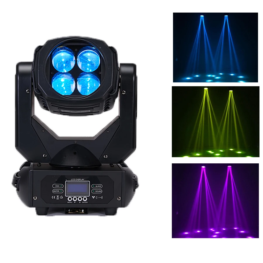 Led  Moving Head 4×25W Beam Stage Light DMX Console Professional Wedding Party  Disco Nightclub dj Equipment