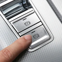 Car Styling Console Gear Electronic Handbrake P Button Decorative Frame Cover Trim Sticker For Audi A6 C8 Interior Accessories