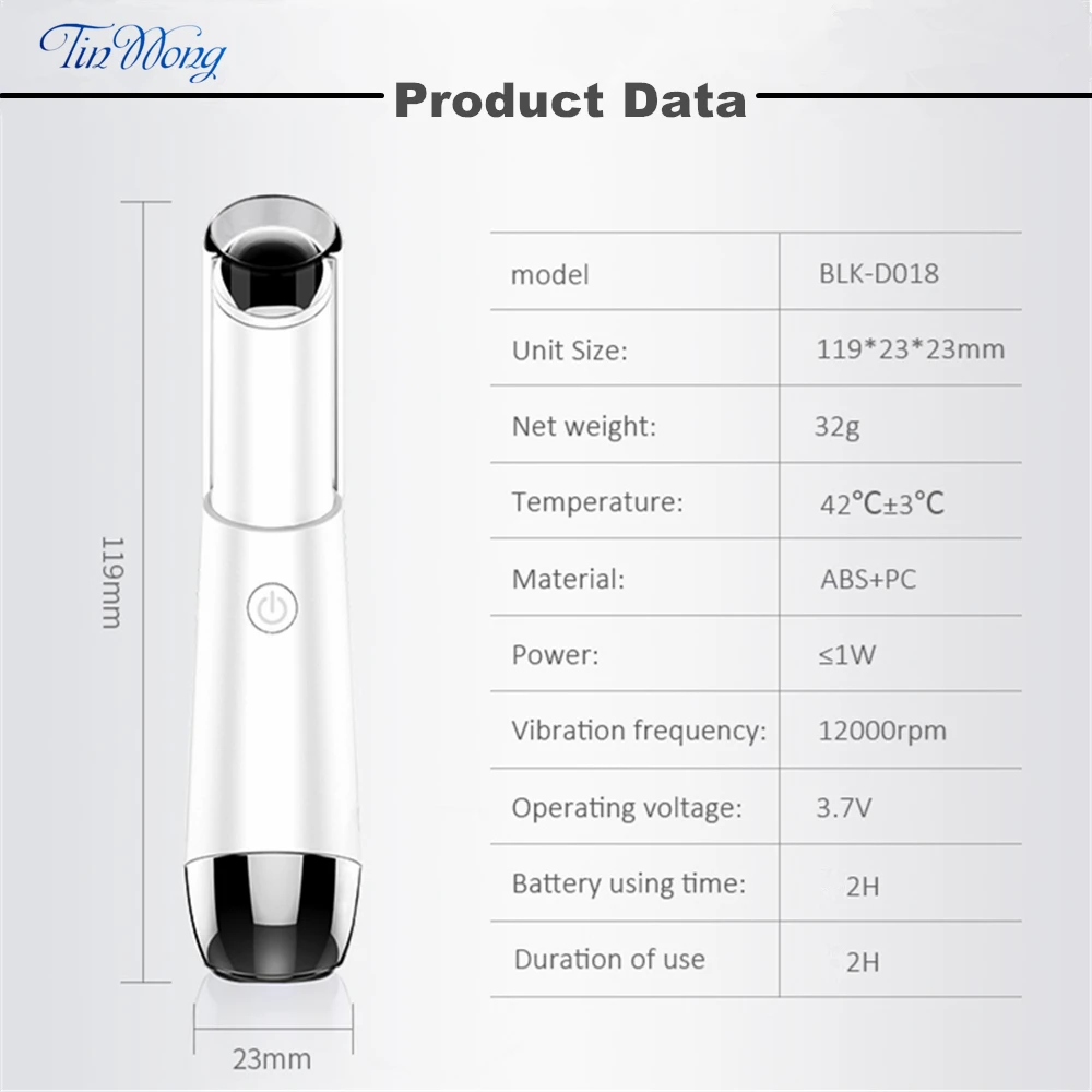 Electric Eye Massage Device Negative Ion Photon Therapy Wrinkles Removal Relief Anti-Aging Massager