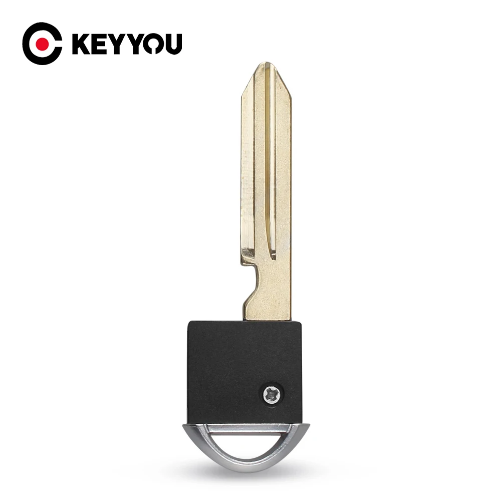 

KEYYOU Remote Smart Prox Emergency Insert Fob Uncut Blade Insert Car Key For Nissan Infiniti New