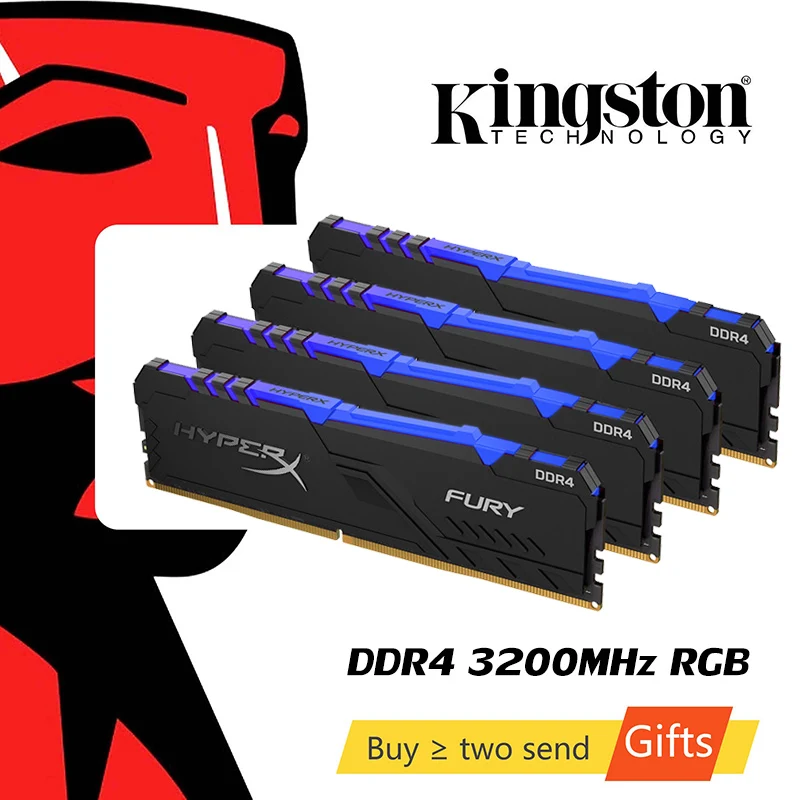 

Kingston HyperX FURY DDR4 RGB Memory 2666MHz 3000MHz 3200MHz 3600MHz RAM DIMM XMP 8GB 16GB Memoria Rams ddr4 for Desktop Memory