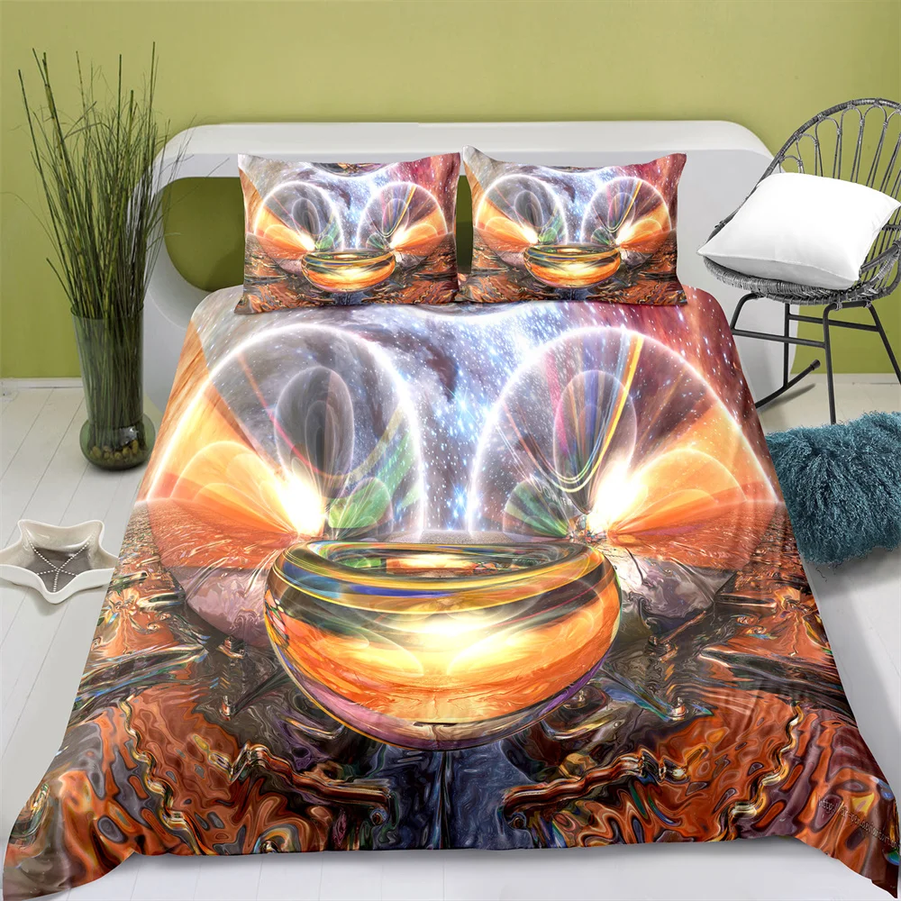 Home Textiles Printed Abstract Style Bedding Quilt Cover & Pillowcase 2/3PCS US/AE/UE Full Size Queen Bedding Set