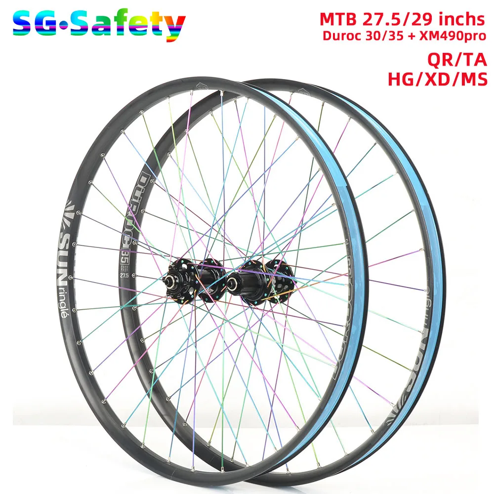 Custom Built Mountain bike wheelset 27.5/29 inchs Duroc 30/35 Tubeless Ready rim XM490pro Hub 8-11S Microspline 12S MTB wheel