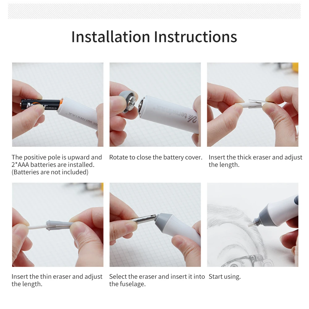 طقم ممحاة كهربائية ممحاة قلم رصاص مع 22 ممحاة عبوات ممحاة تعمل بالبطارية لوازم مكتبية لطلاب المدارس