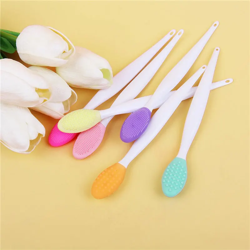 1PC Silikon Gesichts Reinigung Pinsel Weiche Handheld Nase Peeling Mitesser Entfernung Gesicht Massager Reinigen Bürsten Tiefe Reinigung