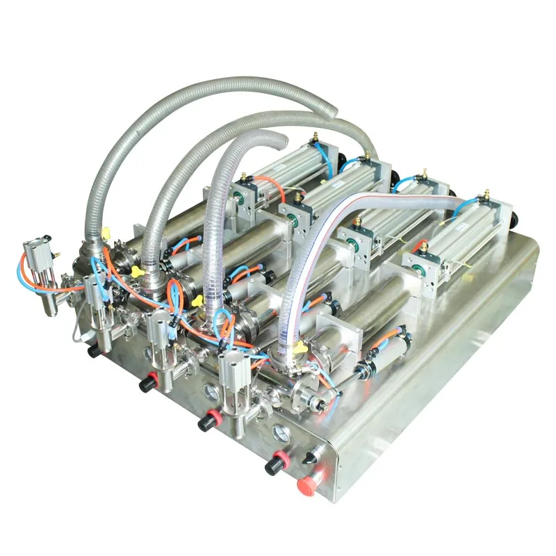 

4 Heads Piston Filling Machine 100-1000ml Paste Filler automatic Bottling equipment food filler Packaging Machine SHENLIN