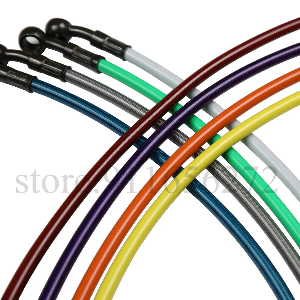 AN3 Braided Brake Hose Moto M10 Banjo 28 Degrees Motorcycle ATV Hydraulic Clutch DOT Flexible Tube Line Oil Hose 400-1500MM