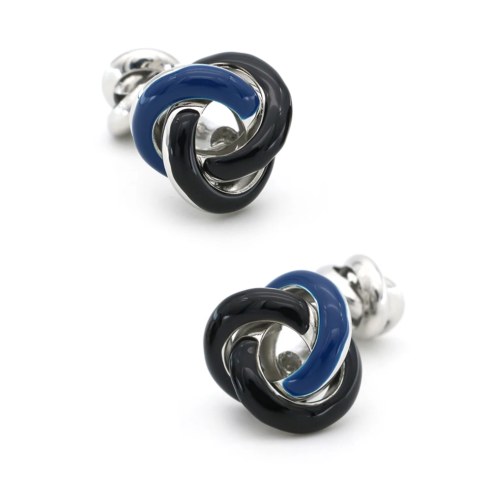 Ball Design Double Side Knot Cufflinks For Men Quality Copper Material Blue Color Cuff Links Wholesale&retail